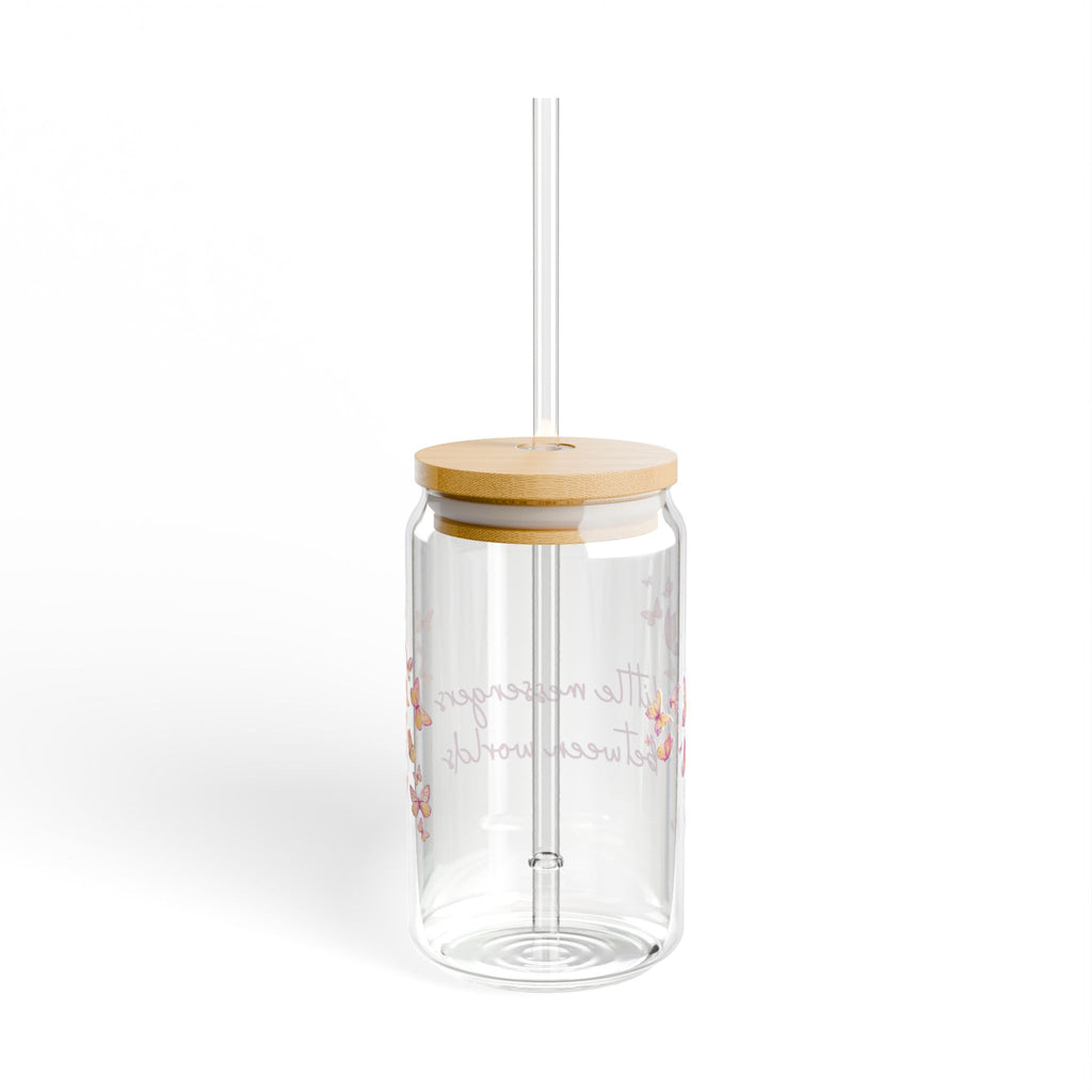 Butterfly Sipper Glass - 16oz 'Little Messengers Between Worlds' Straw Tumbler