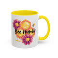 Bee Humble Accent Coffee Mug — Floral Honeycomb 11/15oz