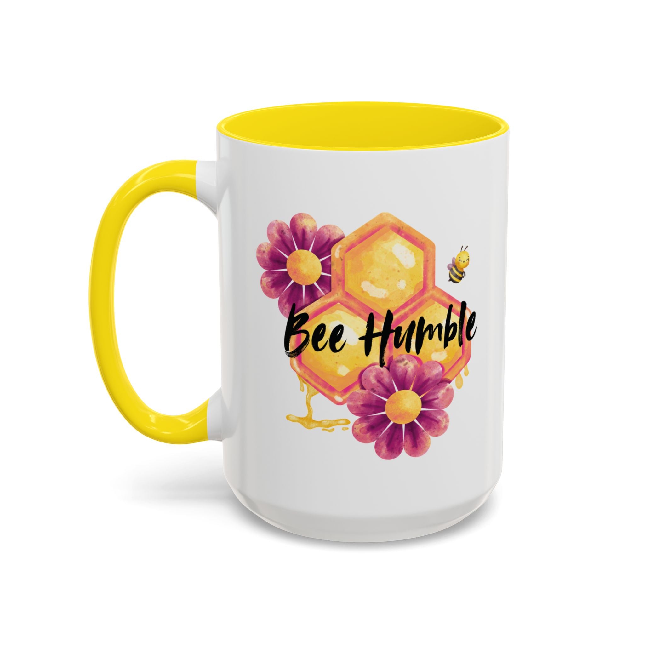 Bee Humble Accent Coffee Mug — Floral Honeycomb 11/15oz