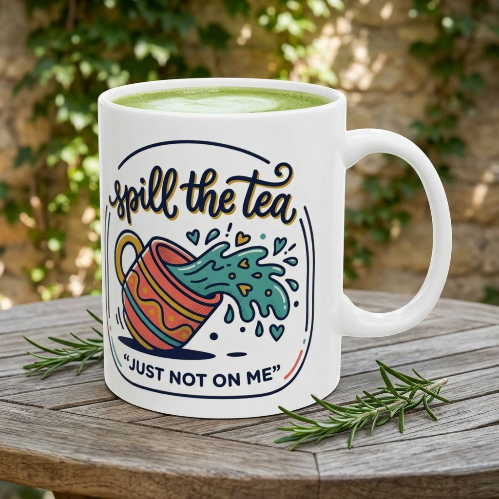 Spill the Tea, Ceramic Mug (11oz/15oz) — Funny Tea Lover Gift