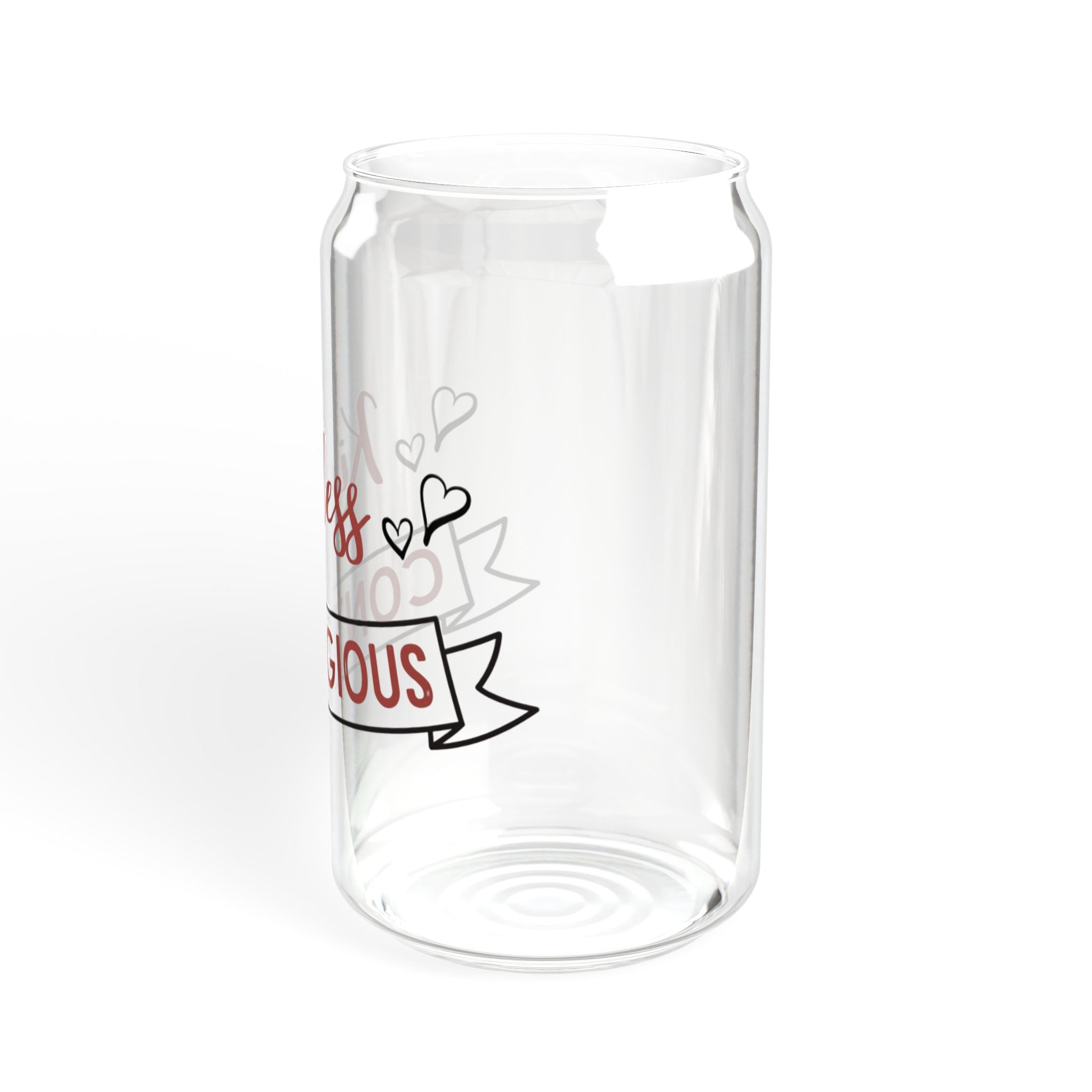 Kindness Is Contagious 16oz Glass Sipper with Bamboo Lid
