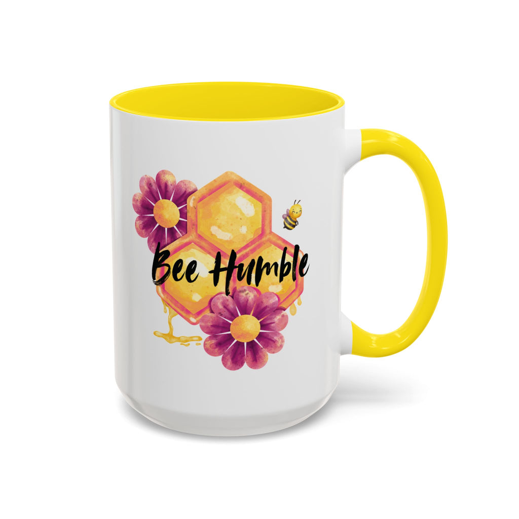 Bee Humble Accent Coffee Mug — Floral Honeycomb 11/15oz
