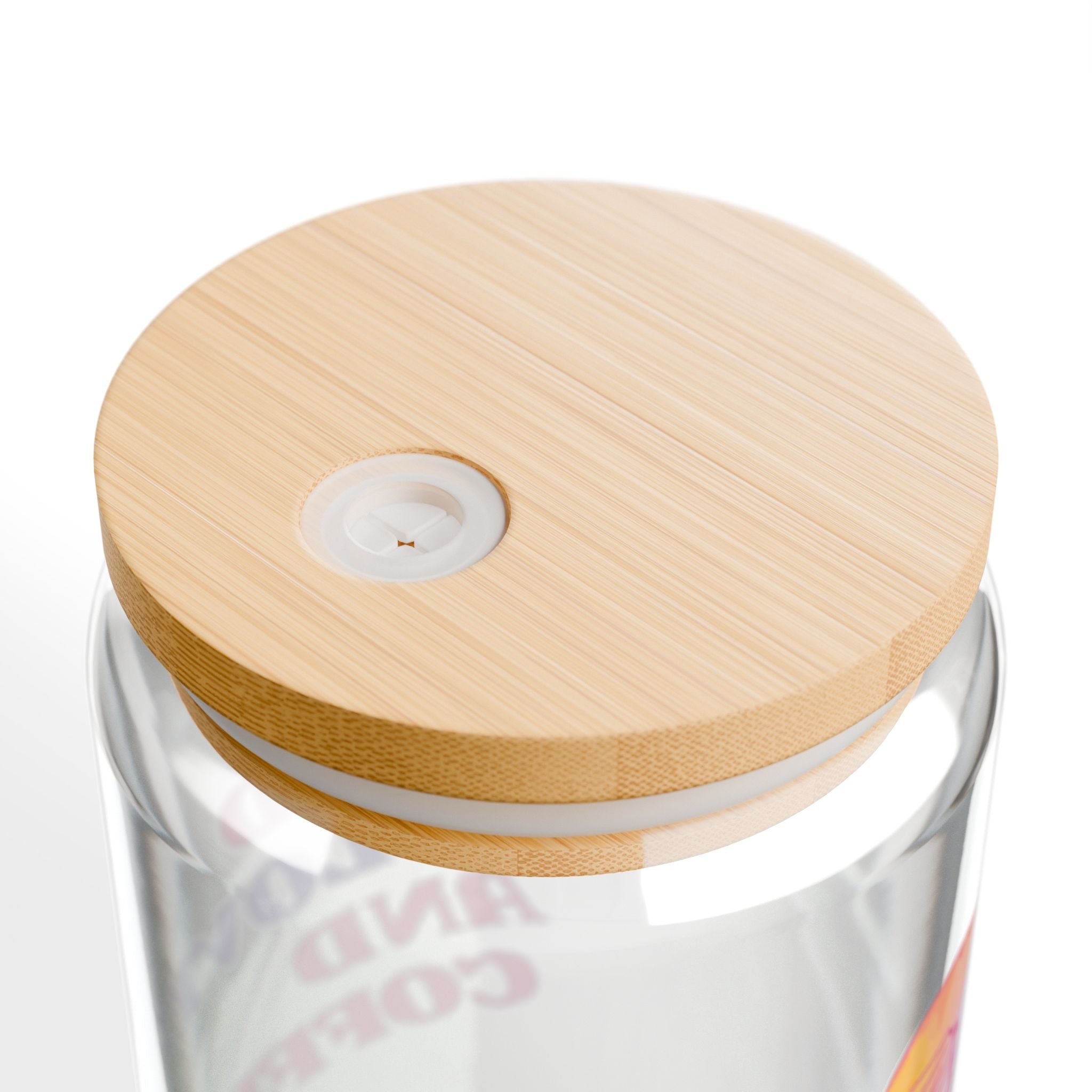16oz Sipper Glass - "All You Need Is Love and Coffee" Reusable Straw Tumbler