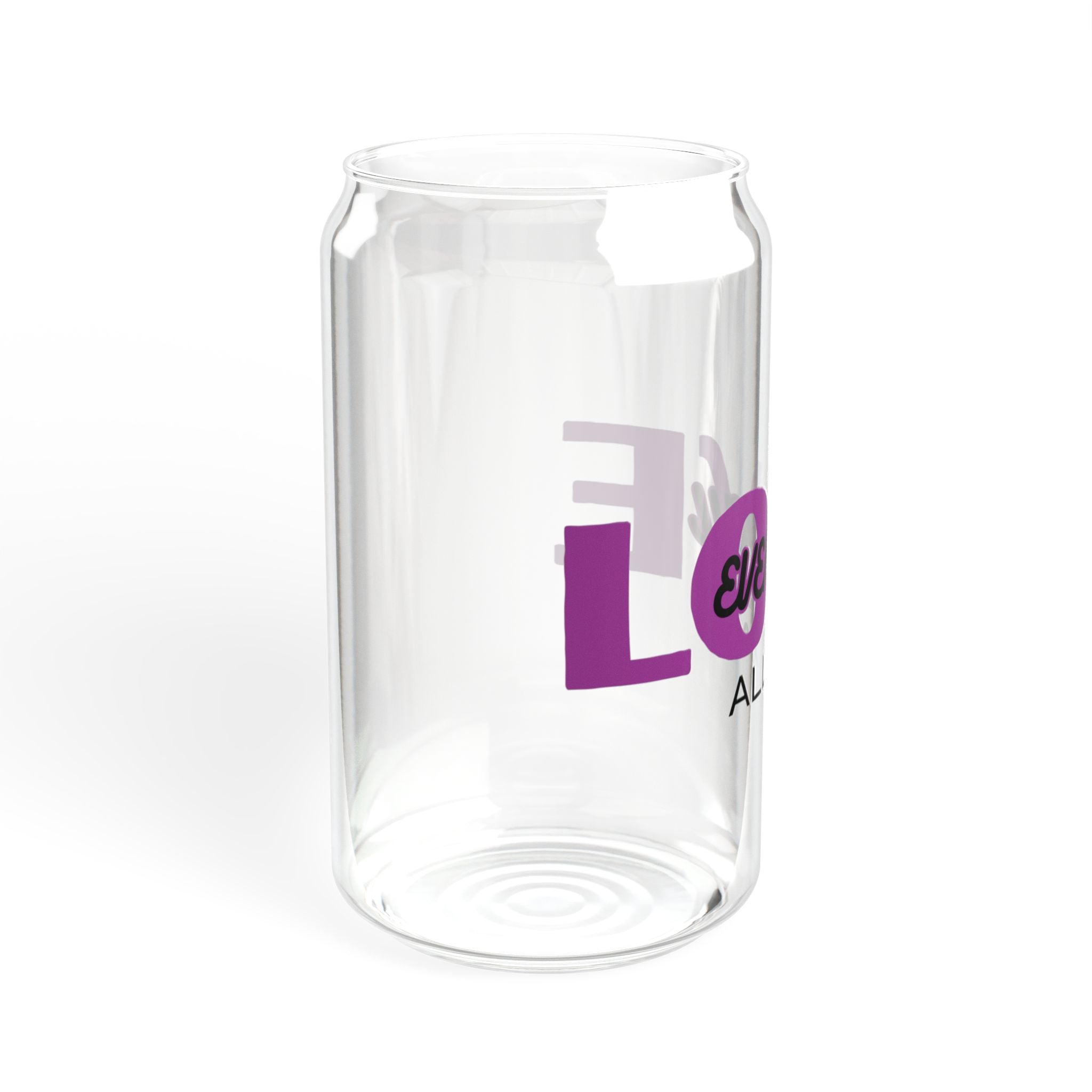 Love Everyday All Day Sipper Glass - 16oz Reusable Straw Tumbler